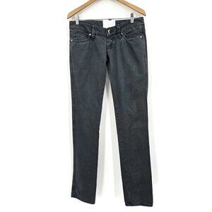 NWOT Nghtbrd Low Rise Heart Child Jeans Womens 27 Dark Green Night Bird Pants